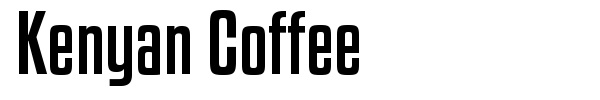 Kenyan Coffee font preview